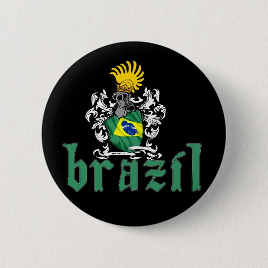 ブラジルの盾ボタン 缶バッジ (正面)