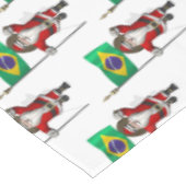 ブラジルの看板のあるサンタクロース テーブルクロス (アングル)
