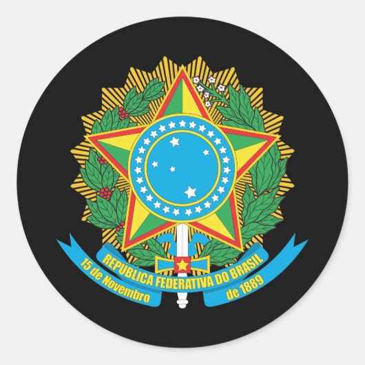 ブラジルの紋章 ラウンドシール (正面)