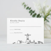 ブラジルの結婚式 | スタイリッシュなスカイライン 出席確認 出欠カード (スタンド正面)