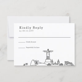 ブラジルの結婚式 | スタイリッシュなスカイライン 出席確認 出欠カード