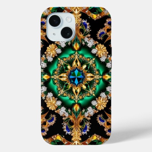 ブラジルの色をモチーフにしたApple iPhone 15 Case-Mate iPhoneケース (裏面)