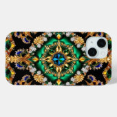 ブラジルの色をモチーフにしたApple iPhone 15 Case-Mate iPhoneケース (裏面 (横))