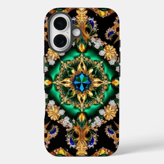 ブラジルの色をモチーフにしたApple iPhone 16 Case-Mate iPhoneケース (裏面)