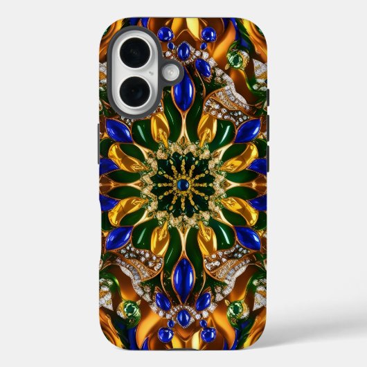 ブラジルの色をモチーフにしたApple iPhone 16 Case-Mate iPhoneケース (裏面)