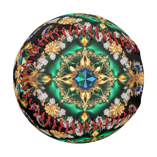 ブラジルの色を持つ愛国野球 野球ボール (正面左)