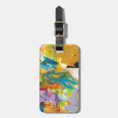 ブラジルの芸術のコラージュ ラゲッジタグ (正面縦)