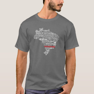 ブラジルの芸術家の&Cultureの地図 Tシャツ