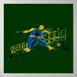 ブラジルの血肉と栄光サッカーのフテボスポーツ ポスター