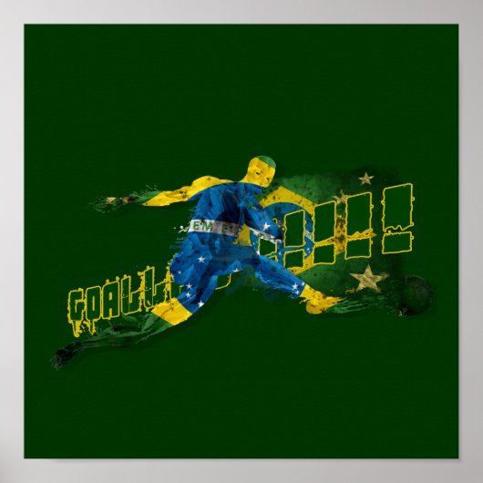 ブラジルの血肉と栄光サッカーのフテボスポーツ ポスター (正面)