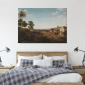 ブラジルの風景、フランJansz Post, c.1665 - c キャンバスプリント (インサイチュ (寝室))