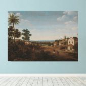 ブラジルの風景、フランJansz Post, c.1665 - c キャンバスプリント (インサイチュ (ウッドフロア))