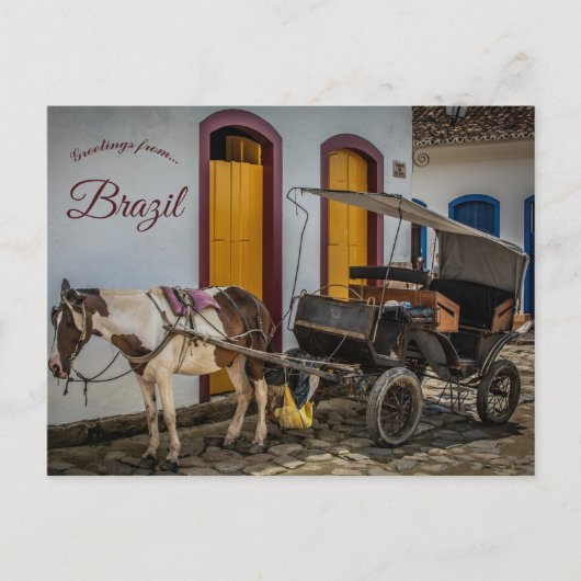 ブラジルの馬車 ポストカード (正面)