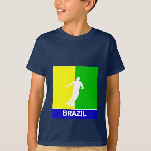 ブラジルの2010年のサッカーの青年Tシャツ Tシャツ (正面)