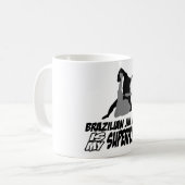 ブラジルのjiuのjitsuは私の超出力です コーヒーマグカップ (正面左)