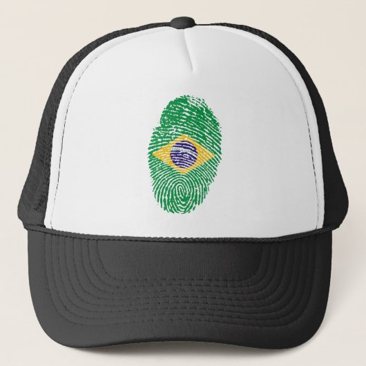 ブラジルのtouchの指紋の旗 キャップ (正面)