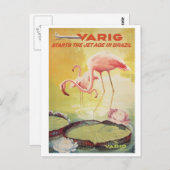 ブラジルはがき用バリビンテージポスター ポストカード (正面/裏面)