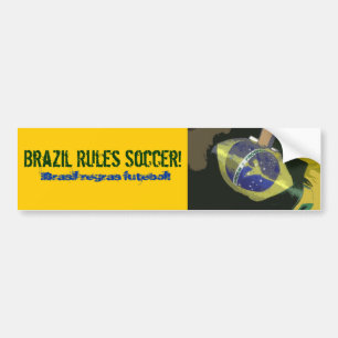 ブラジルはサッカーを支配します! バンパーステッカー