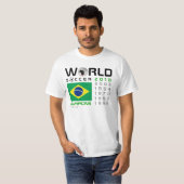 ブラジルは5回のワールドカップTシャツ2に挑みます Tシャツ (正面フル)