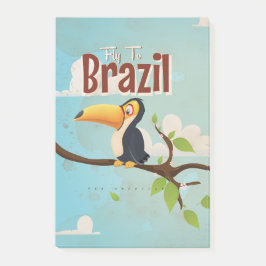 ブラジルへの旅 トウカン ビンテージ旅行ポスター ポストイット