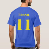 ブラジルまたはブラジルのフットボールティー Tシャツ (裏面)