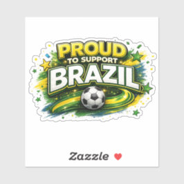 ブラジルを応援するサッカーファン | ブラジル人 シール