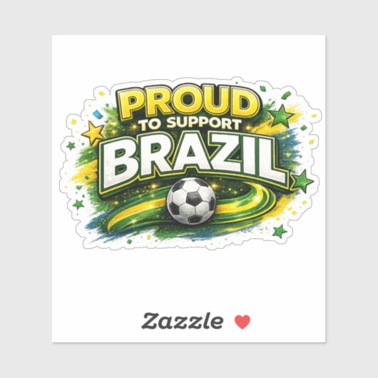 ブラジルを応援するサッカーファン | ブラジル人 シール (シート)