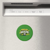 ブラジルを応援するサッカーファン | ブラジル国旗 マグネット (インサイチュ (食洗機))