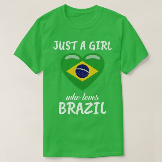 ブラジルを愛する女の子 Tシャツ (デザイン正面)
