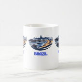 ブラジルを探索 コーヒーマグカップ (中央)
