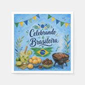 ブラジルを祝おう スタンダードカクテルナプキン (正面)