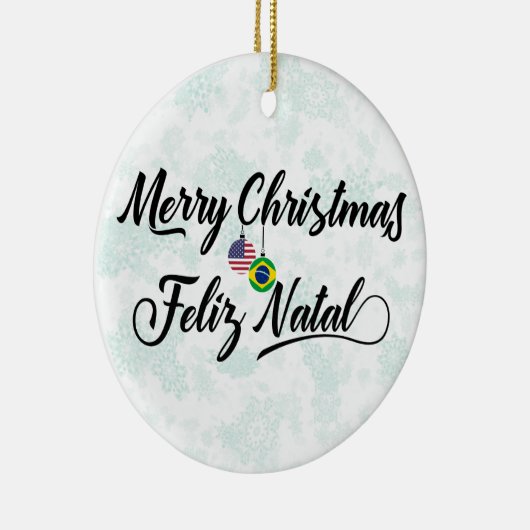ブラジルアメリカンホリデーデコレーションフェリズナタール セラミックオーナメント (右)
