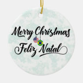 ブラジルアメリカンホリデーデコレーションフェリズナタール セラミックオーナメント (正面)