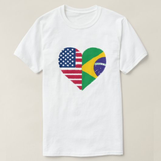 ブラジルアメリカンラブTシャツ Tシャツ (デザイン正面)