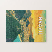 ブラジルイラストレーショントラベルアートヴィンテージ ジグソーパズル (横)