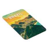 ブラジルイラストレーショントラベルアートヴィンテージ マグネット (右側)