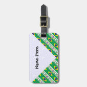 ブラジルオブバンデラブラジルタイルパーソナライズされたル ラゲッジタグ (正面縦)