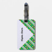 ブラジルオブバンデラブラジルタイルパーソナライズされたル ラゲッジタグ (裏面縦)