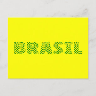 ブラジルオプティカルのロゴ – ブラジルの森の緑 ポストカード