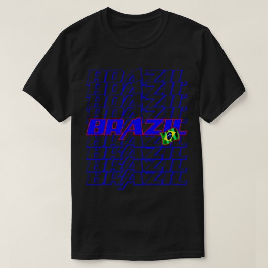 ブラジルカスケード文字2 Tシャツ (デザイン正面)