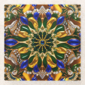 ブラジルカラーのガラスのコースター ガラスコースター (正面)