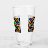 ブラジルカラーのガラスカップ タンブラーグラス (左)