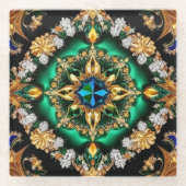 ブラジルカラーのガラスコースター ガラスコースター (正面)