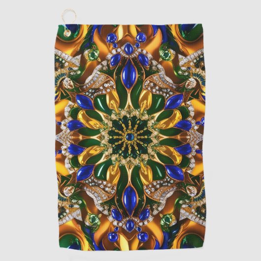 ブラジルカラーのゴルフタオル ゴルフタオル (正面)