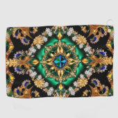 ブラジルカラーのゴルフタオル ゴルフタオル (横)