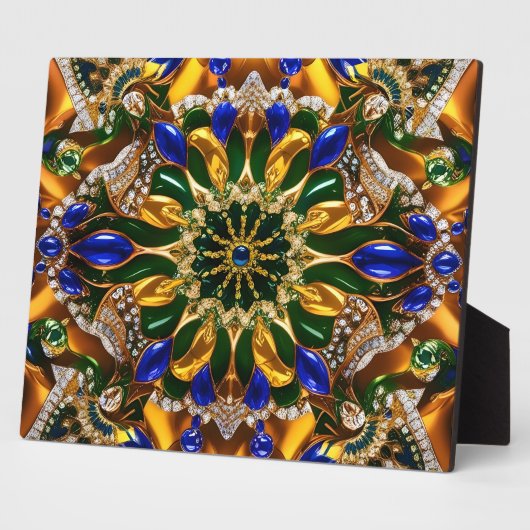 ブラジルカラーのプラークモダンデザイン フォトプラーク (側面)