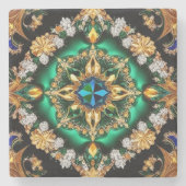 ブラジルカラーの特別な石コースター ストーンコースター (正面)