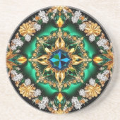 ブラジルカラーズデザイン付きコースター コースター (正面)