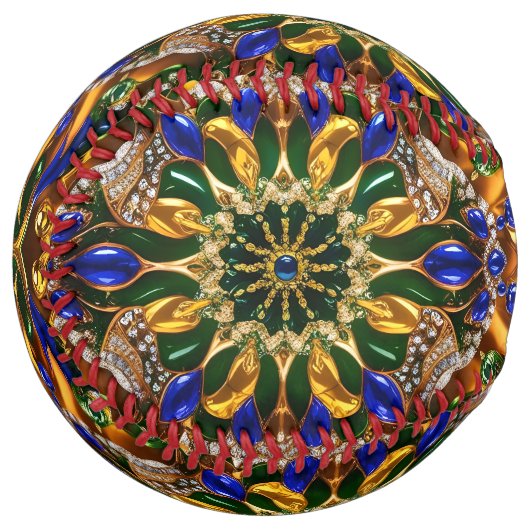 ブラジルカラーズ付ソフトボールデザイン ソフトボール (正面左)