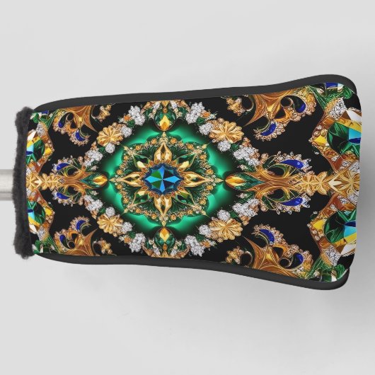 ブラジルカラーデザイン ゴルフヘッドカバー (正面)